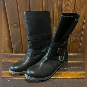 Black Mid Calf Boots
